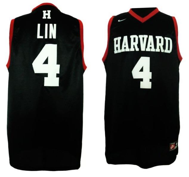 NCAA Harvard University 4 Jeremy Lin Swingman Blue Jerseys